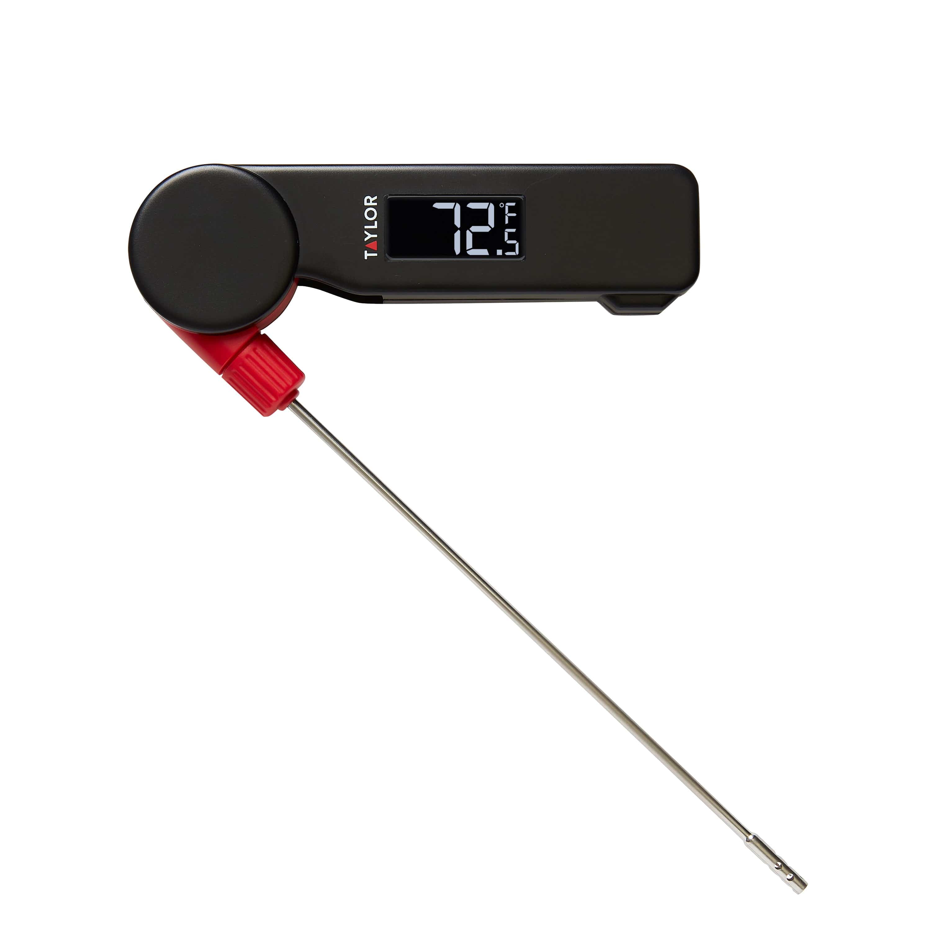 Taylor Digital Fold Thermocouple Thermometer Stainless Steel Probe Black 