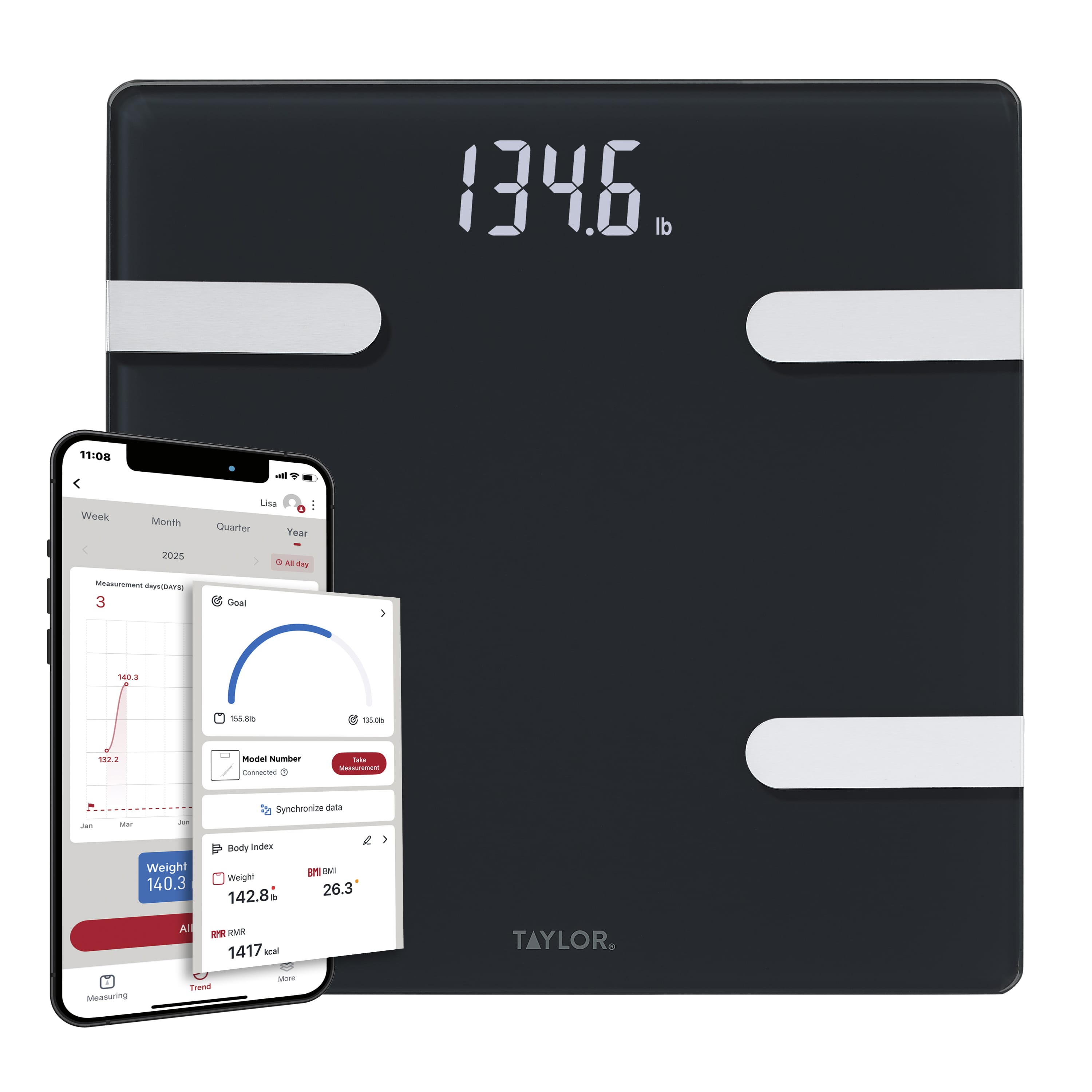 Smart Body Composition Scale with Precision Hub App