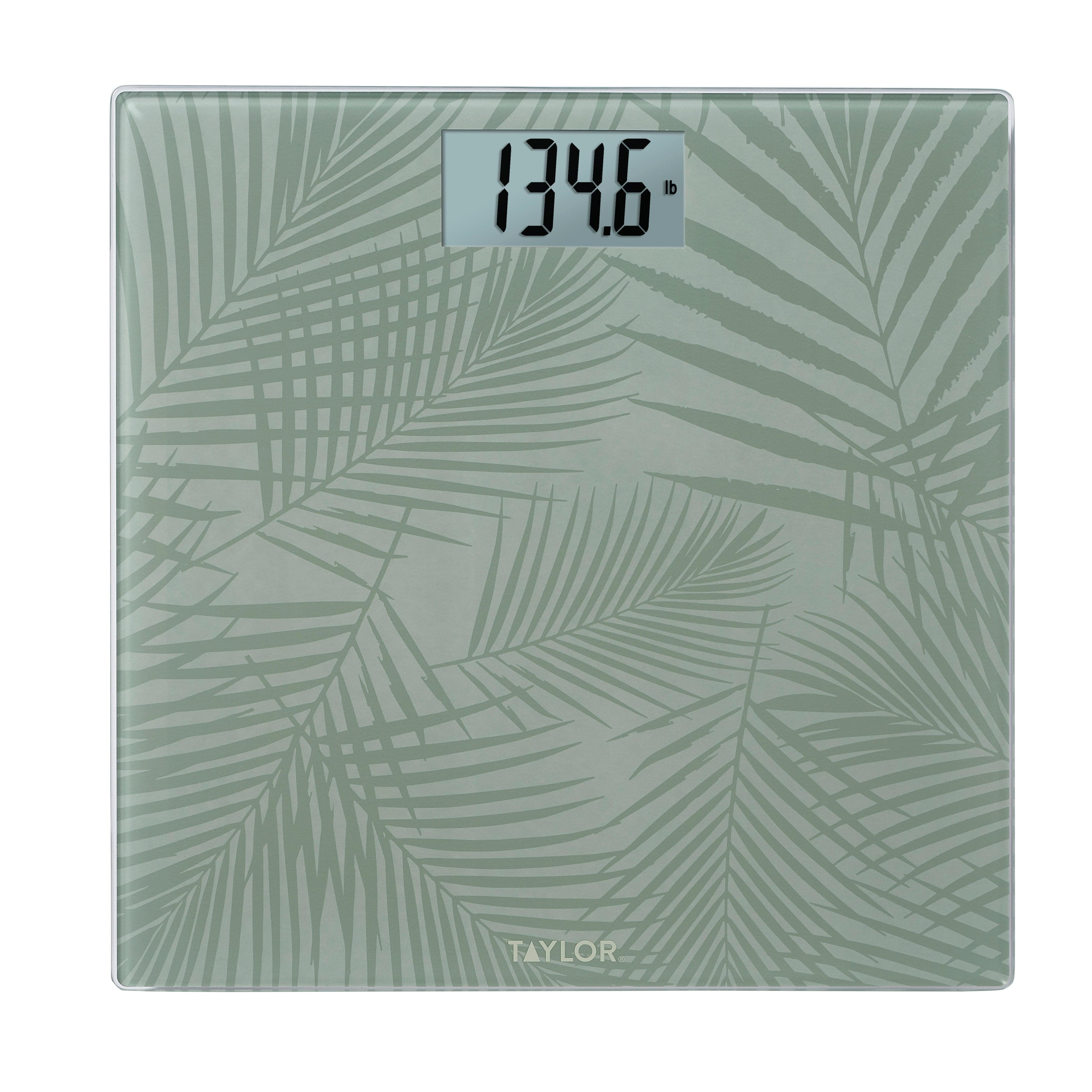 Digital Glass Scale with Photo Palm Leaf Design