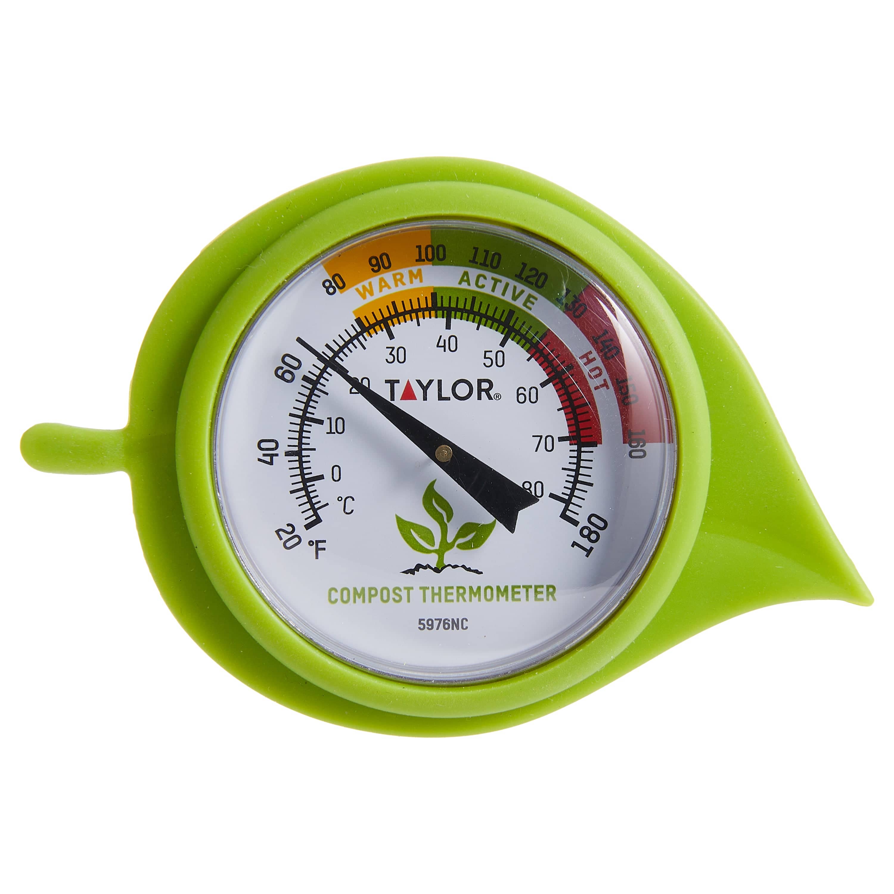 Compost Thermometer with Decorative Leaf Guard