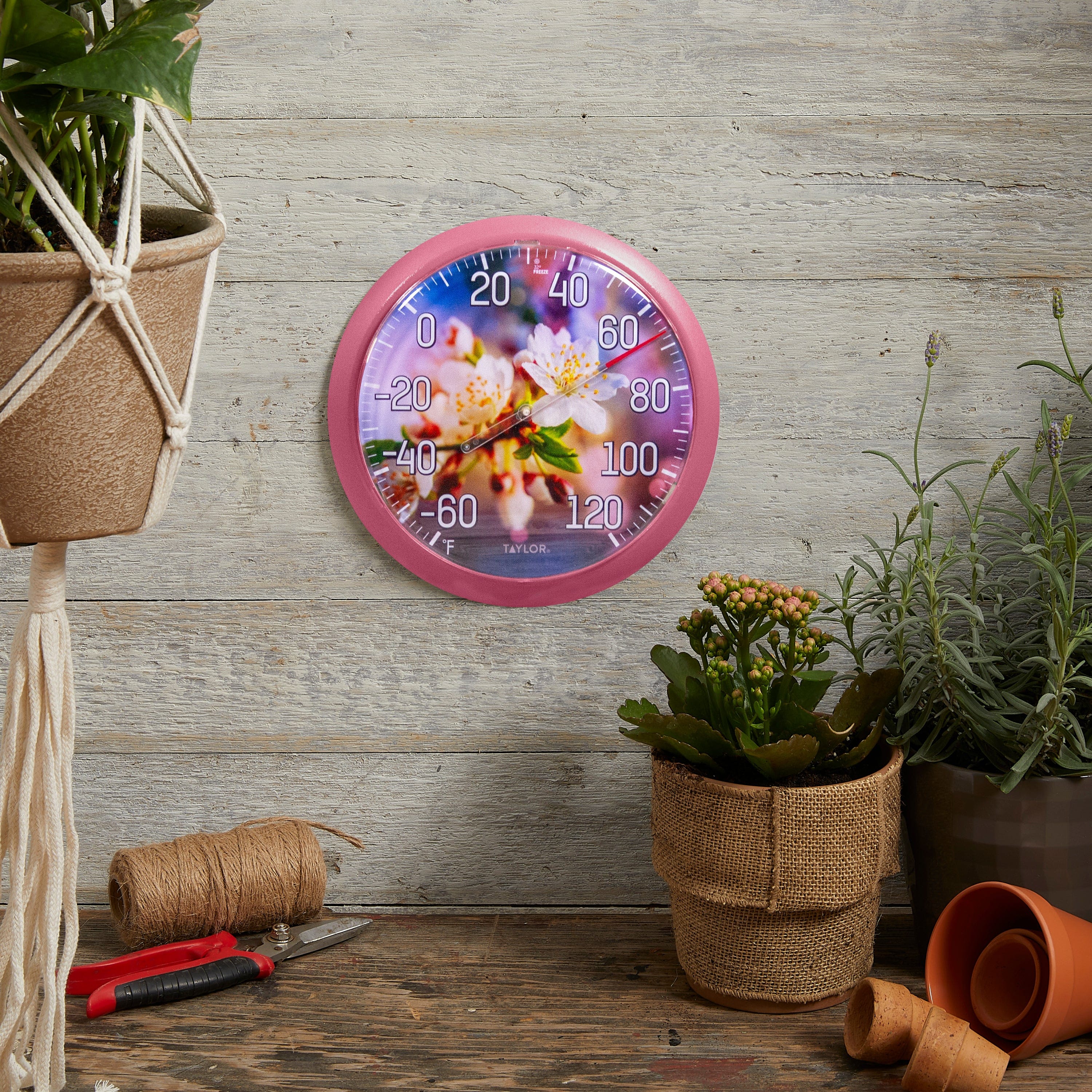 8.5" Cherry Blossom Thermometer