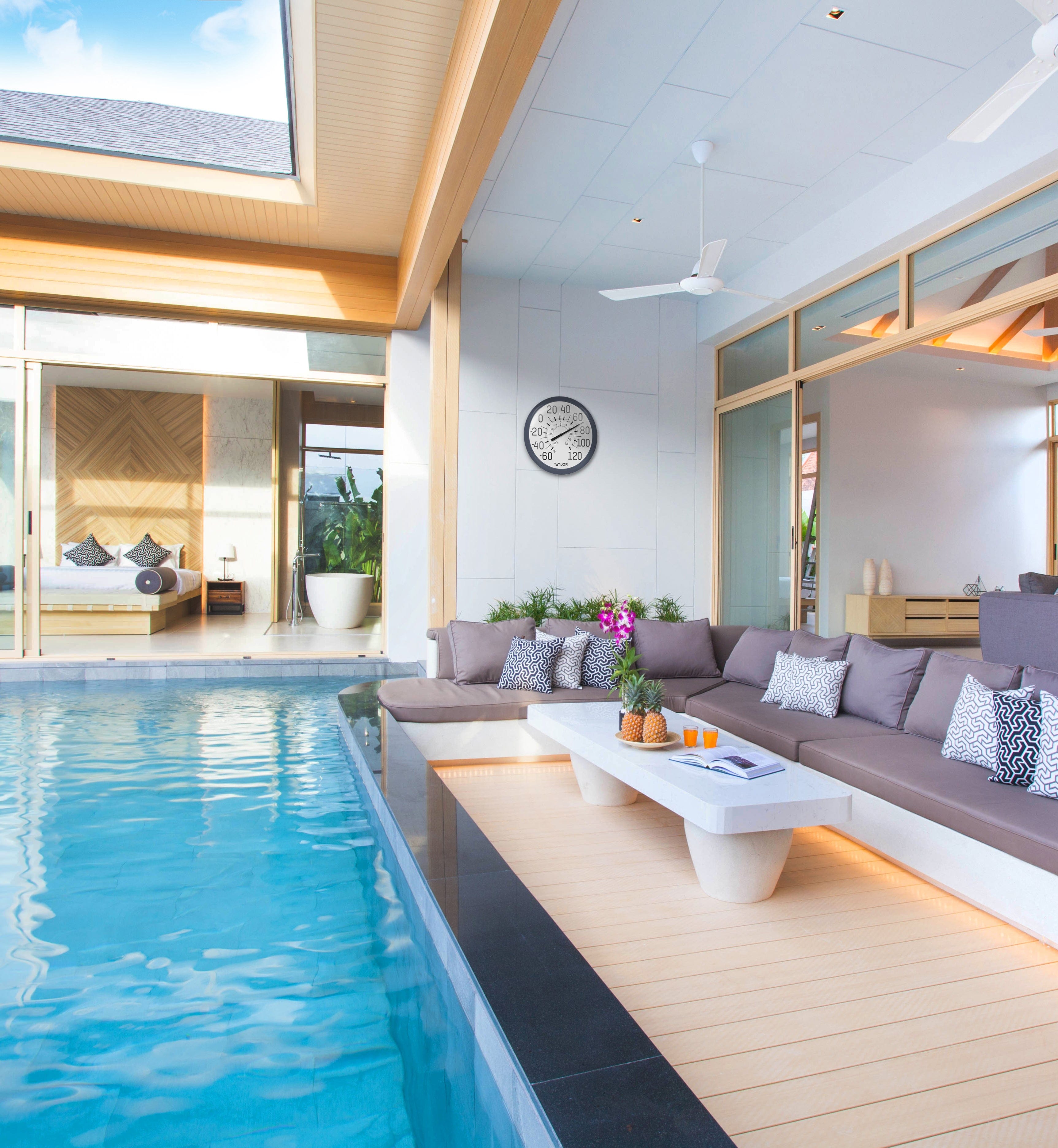 Termómetro para exteriores de 13,25" con esfera grande y llamativa