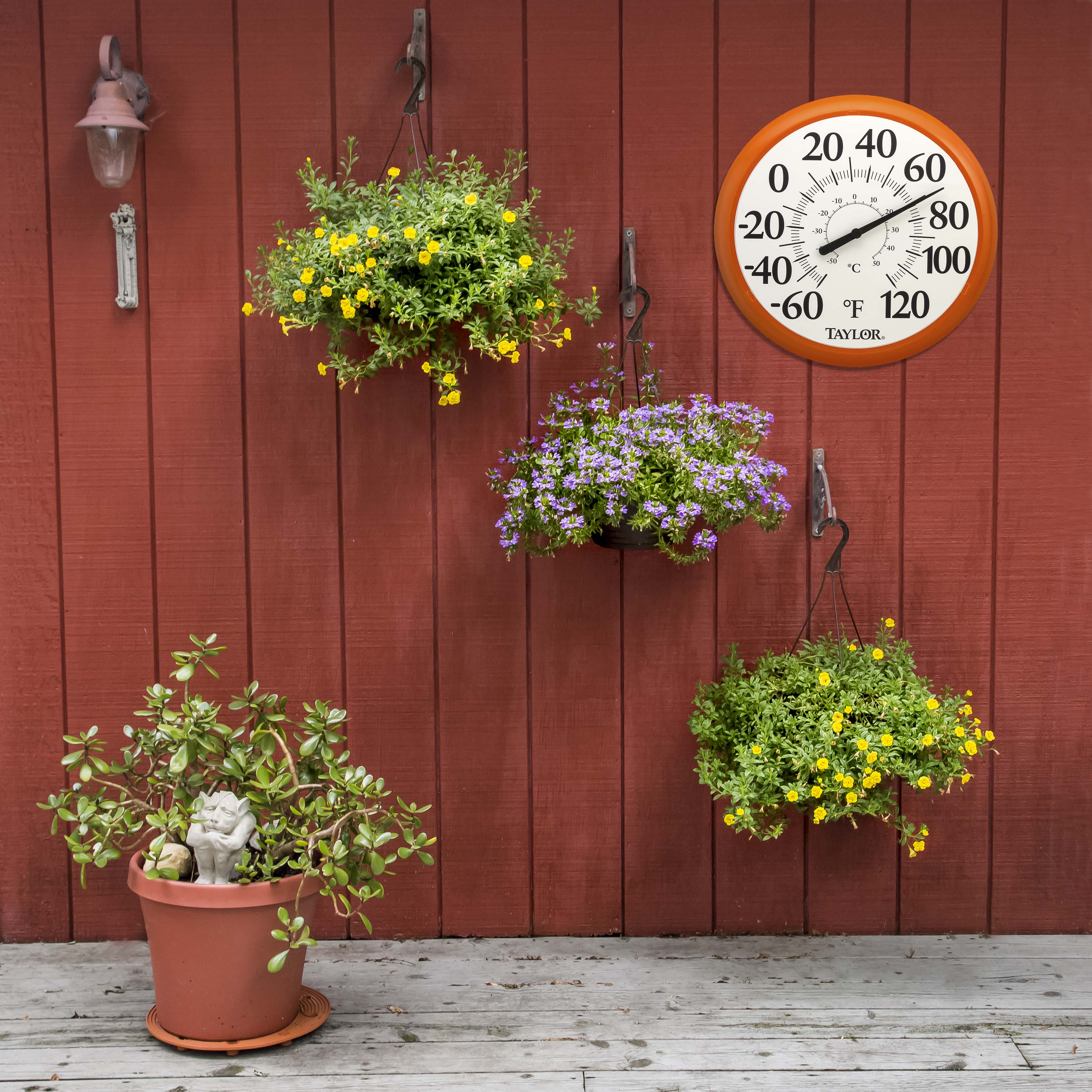Termómetro para exteriores de 13,25" con esfera grande y llamativa