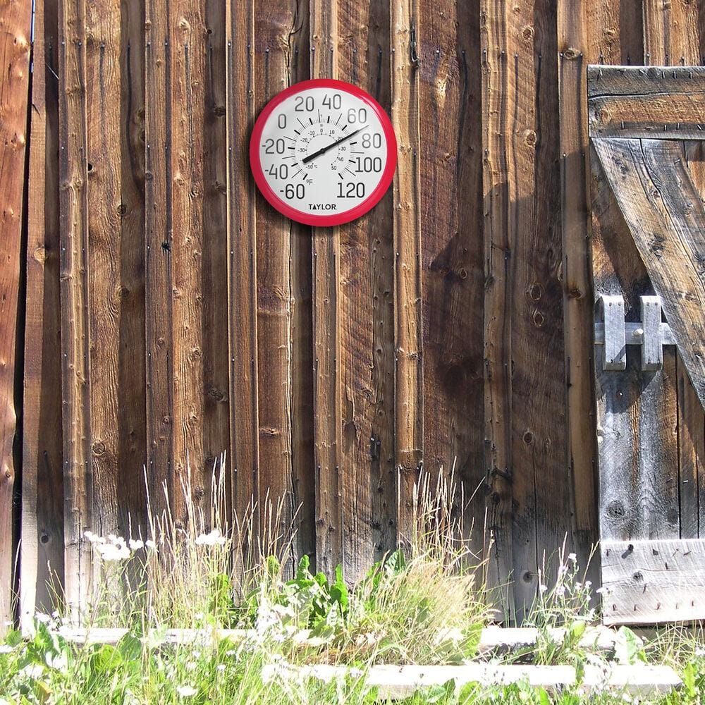 Termómetro para exteriores de 13,25" con esfera grande y llamativa