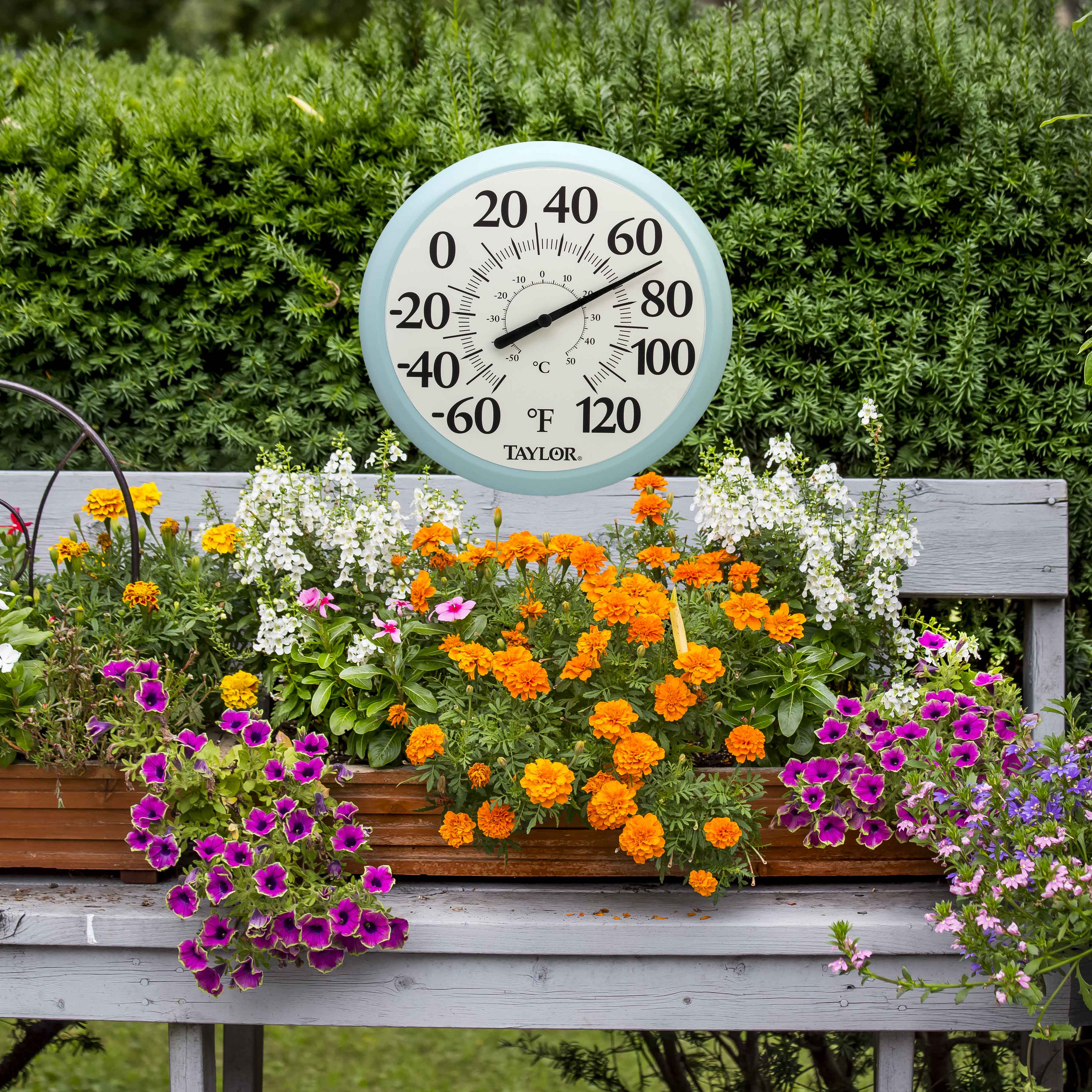 Termómetro para exteriores de 13,25" con esfera grande y llamativa
