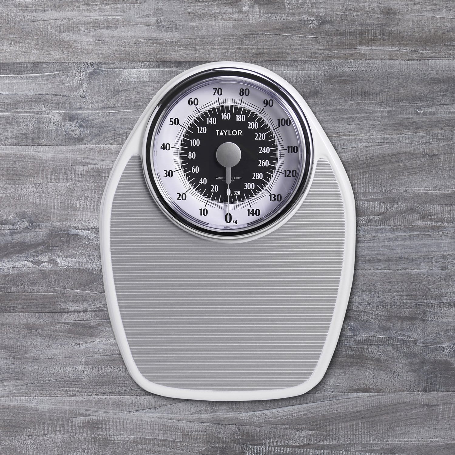 InstaTrack Large Dial Metal Analog Bathroom Scale with Silver Mat, Accurate  Measurements up to 330 Pounds, Battery Free