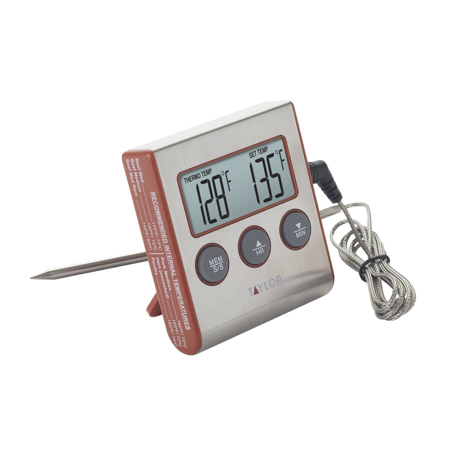 Taylor Classic Series Programmable Meat Thermometer with Timer and