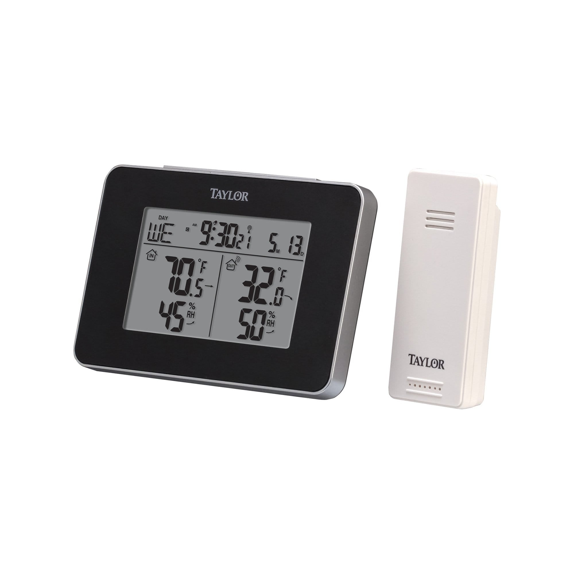 Weather station electronic thermometer, hygrometer with sensor