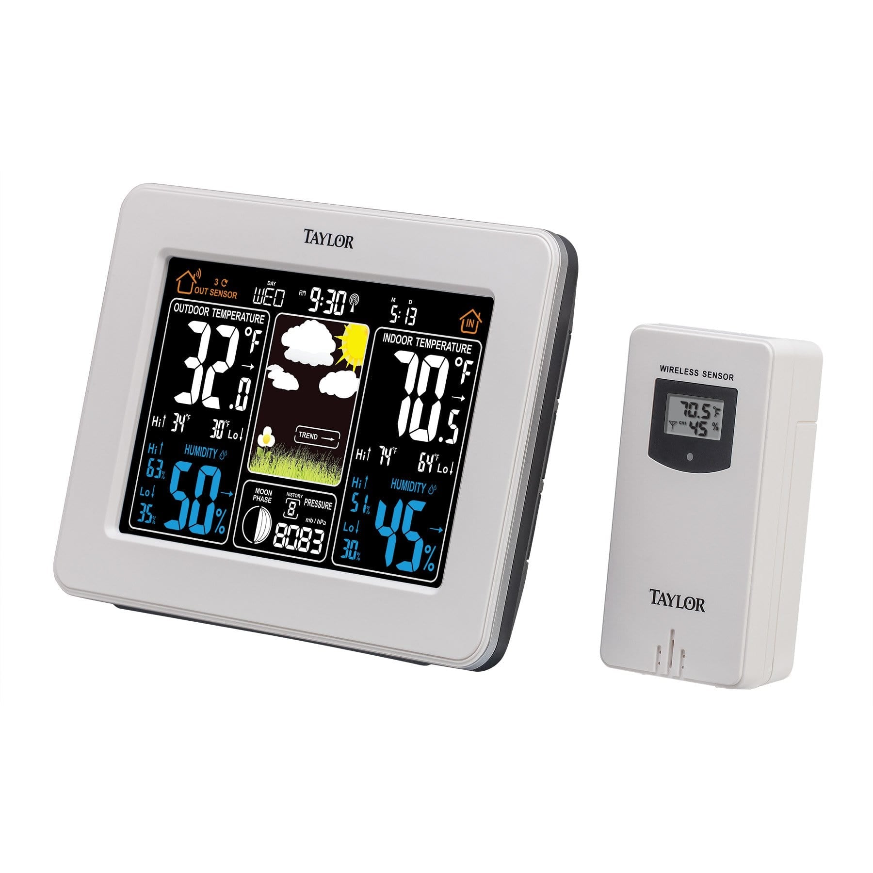 Taylor Indoor/outdoor Digital Thermometer w/Barometer & Timer