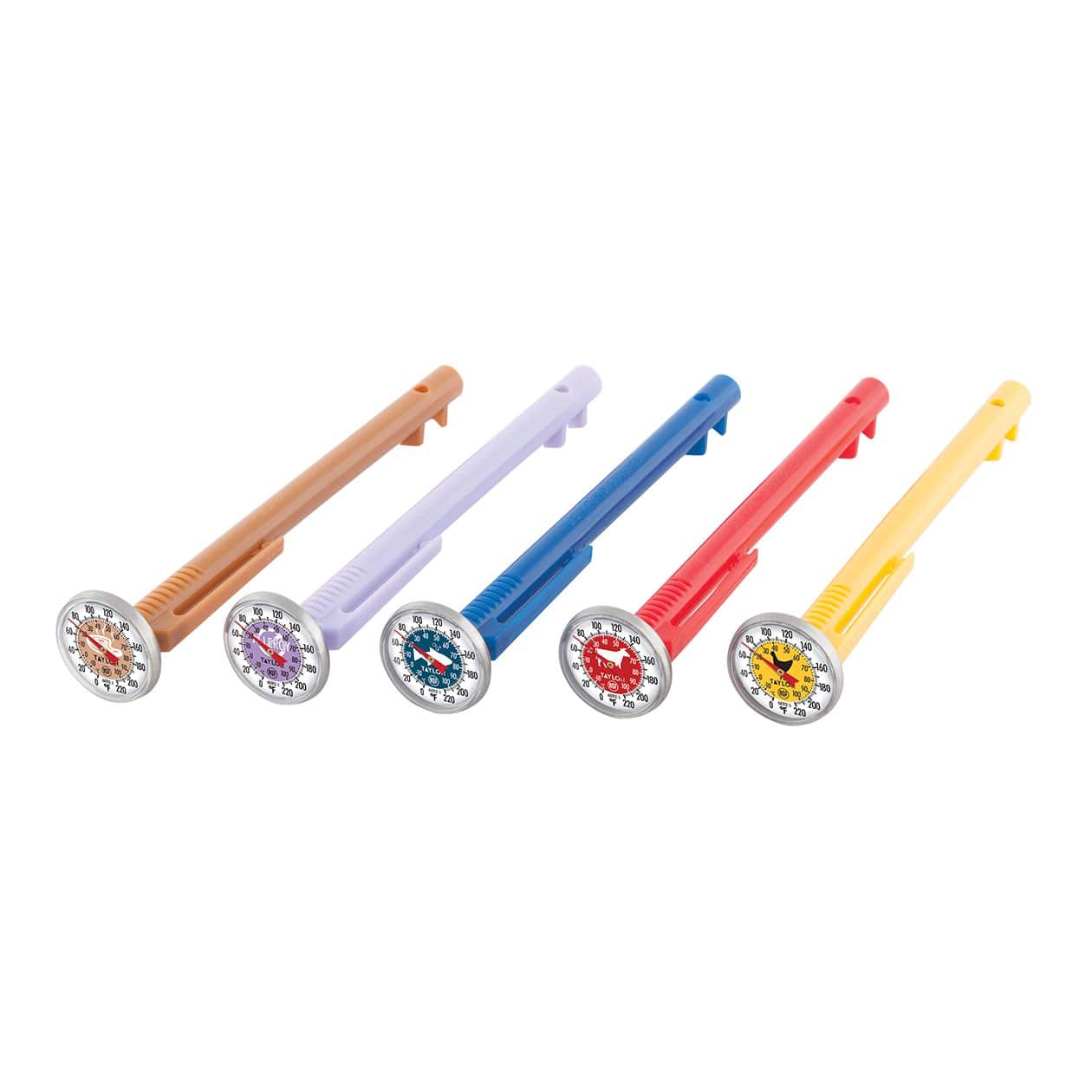 Termómetro de contaminación cruzada de lectura instantánea con dial de 1", paquete de 5