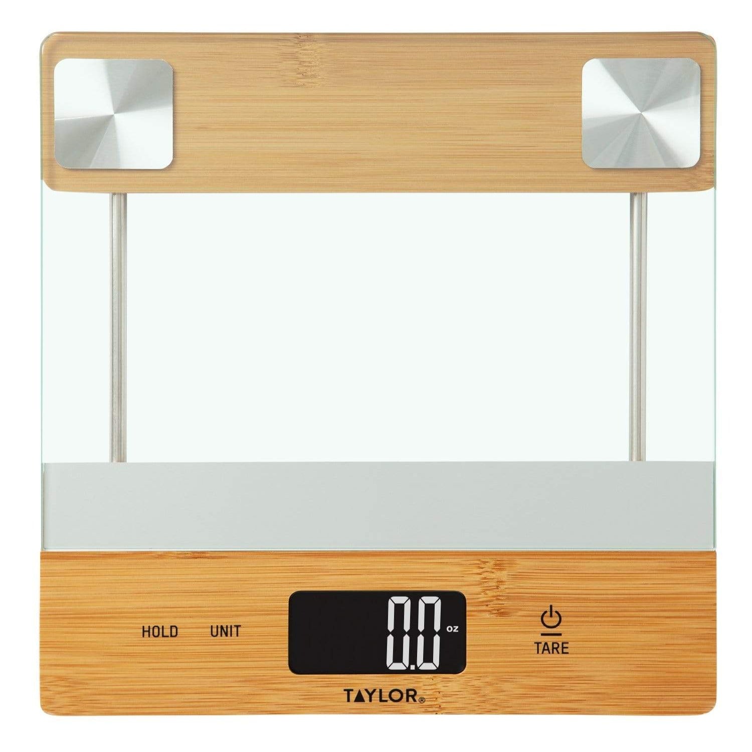 Bamboo/Glass Platform Kitchen Scale