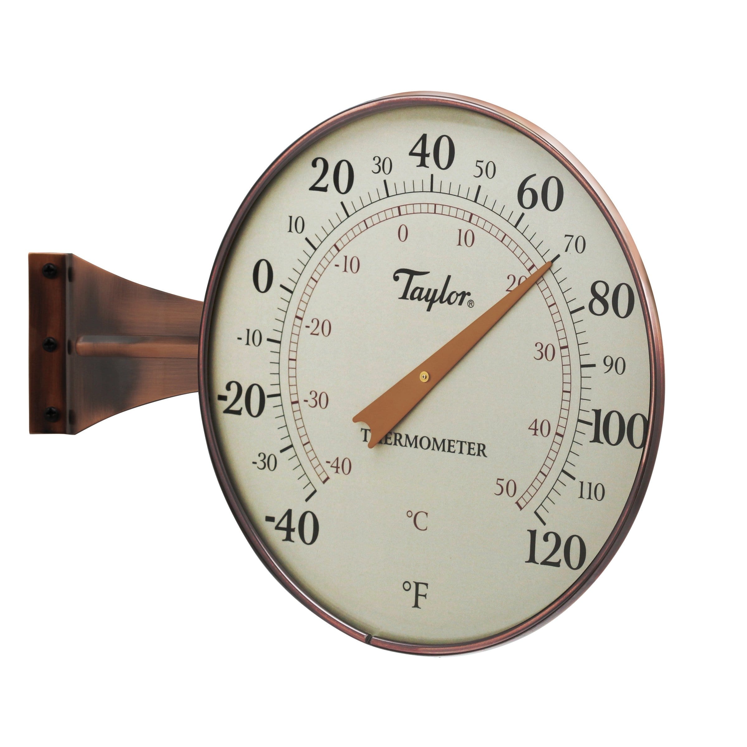 Taylor Heritage Metal Tube Indoor Outdoor Thermometer