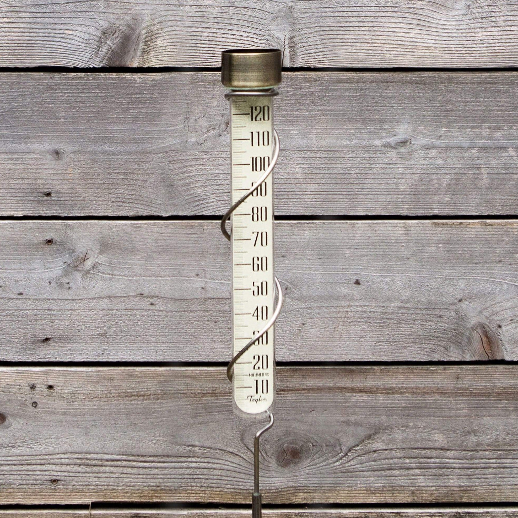 27" Tall Glass Rain Gauge