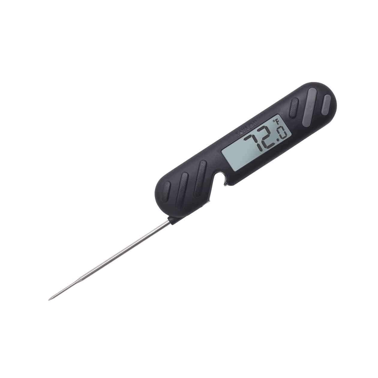 Taylor Digital Probe Meat Thermometer, Black, Compact Size for BBQs and  Tailgating, Foldable Probe for Easy Storage in the Meat Thermometers  department at