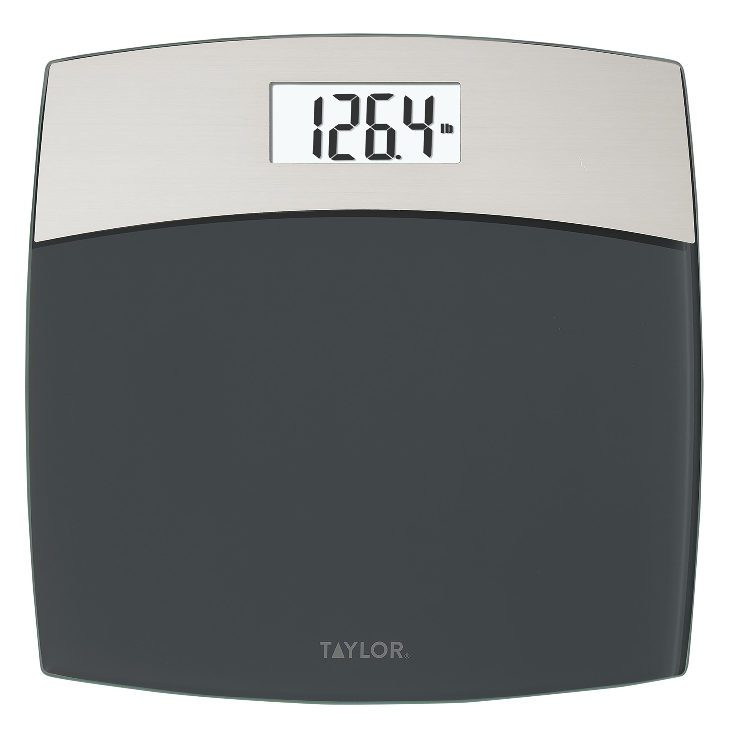 Digital Glass Scale in Grey with Brushed Stainless Steel