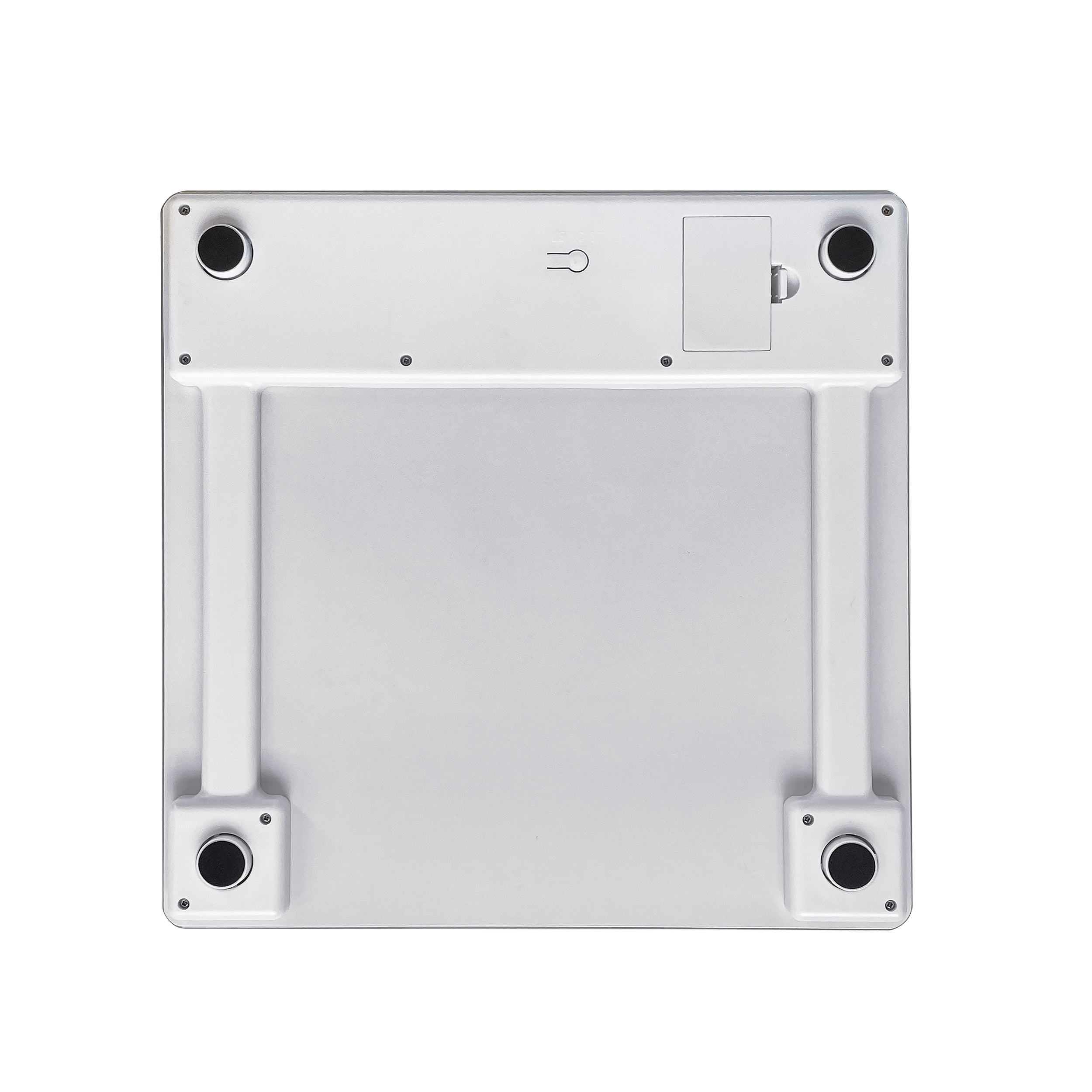 Báscula de composición corporal de vidrio con reconocimiento de 8 usuarios, color blanco