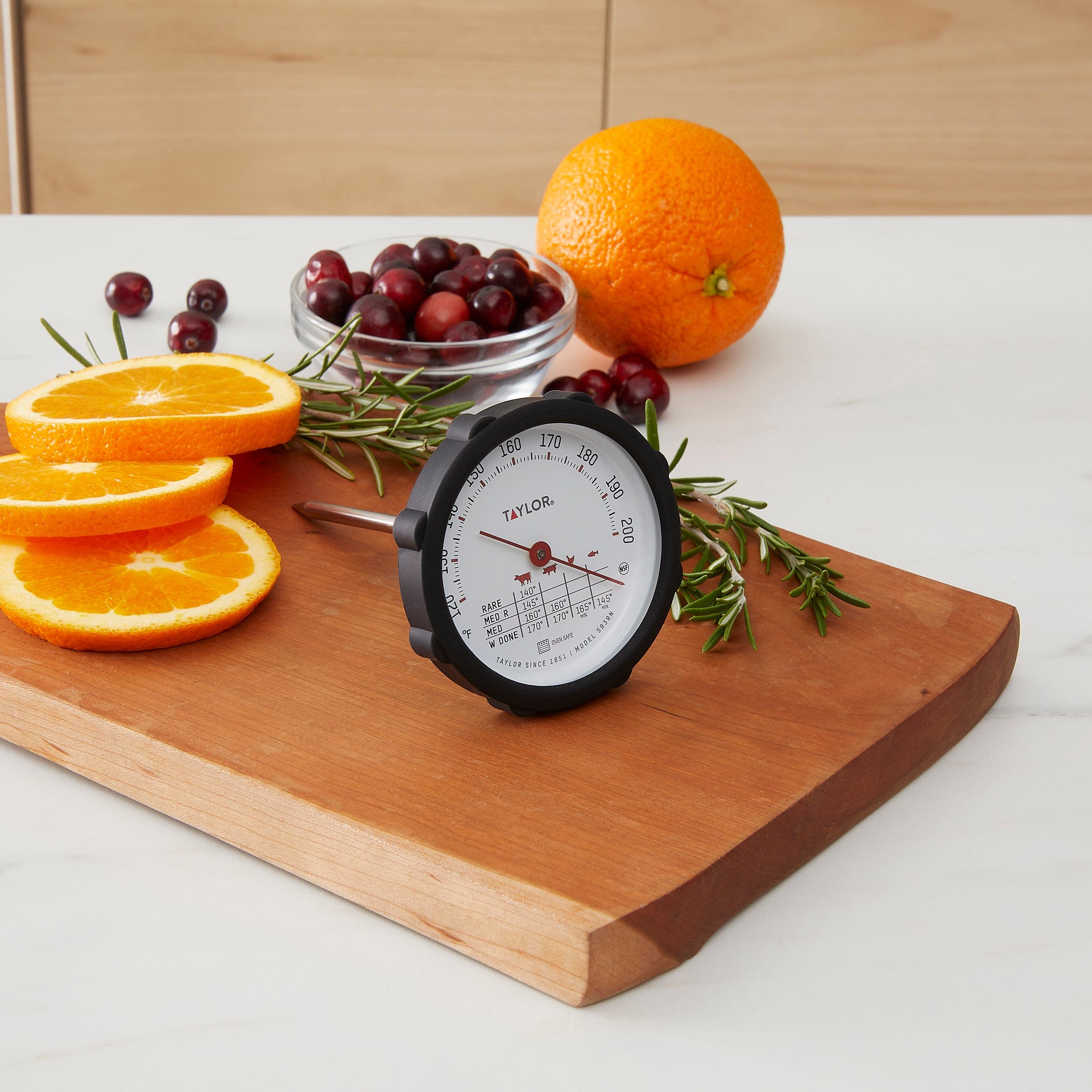 Termómetro para carne sin enjuague con mango de silicona