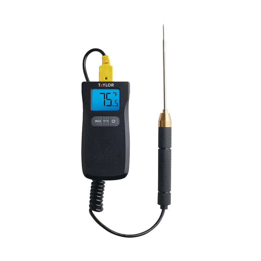 Taylor 5296652 Type-K Digital Folding Thermocouple Thermometer with  Replaceable Probe