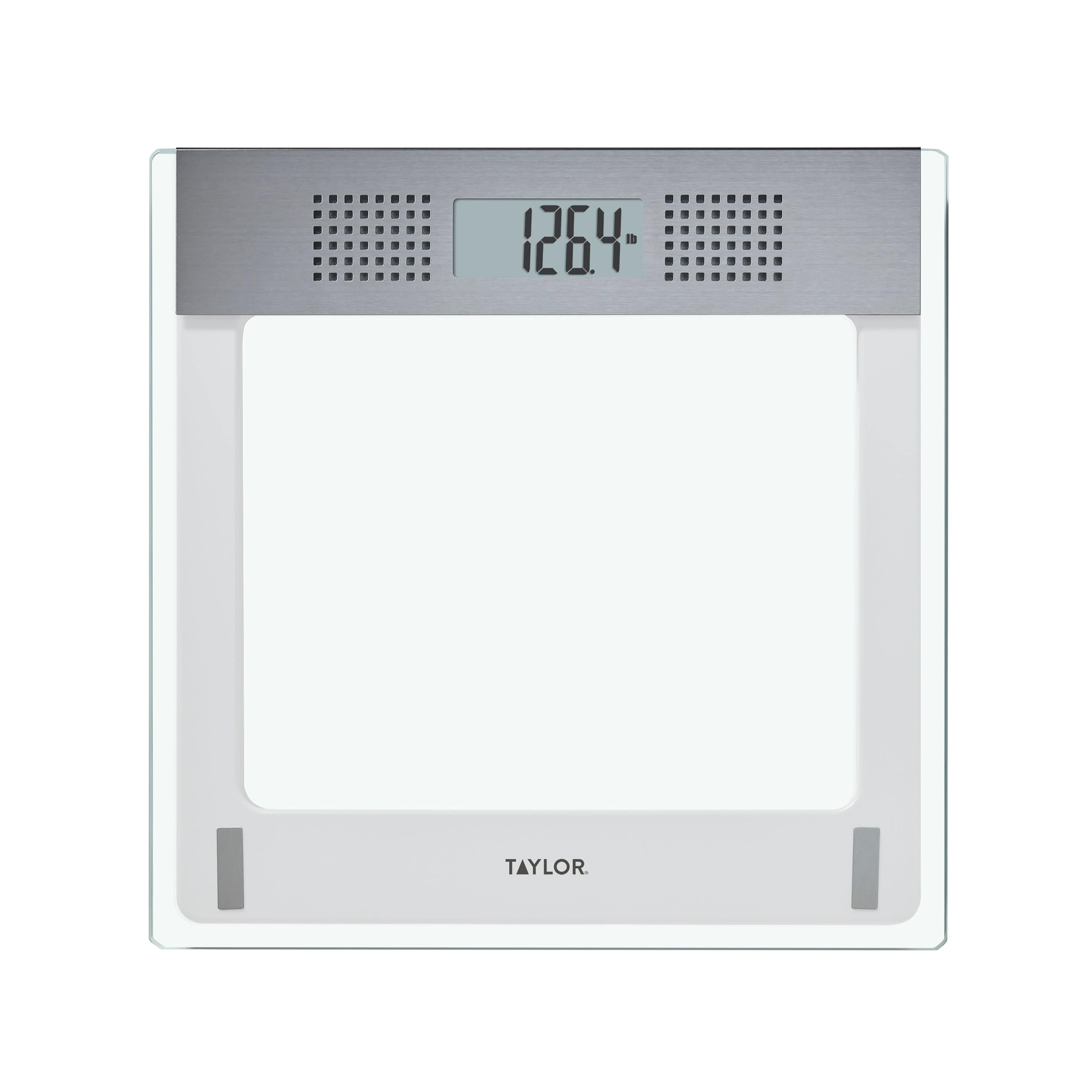 Taylor Precision Products Digital Bathroom Talking Scale, Clear Glass –  Taylor USA