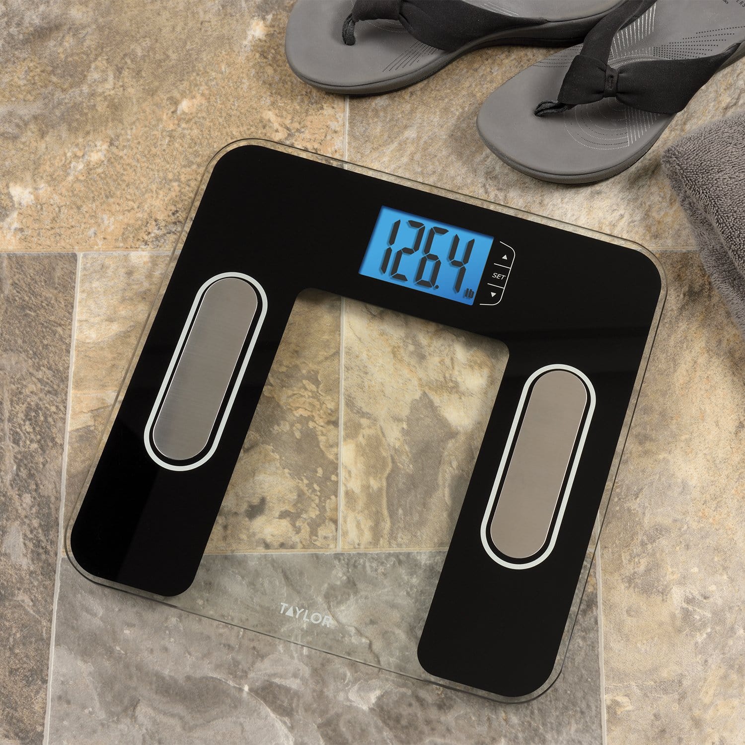 Digital Glass Scale with Stainless Steel Accents Clear - Taylor