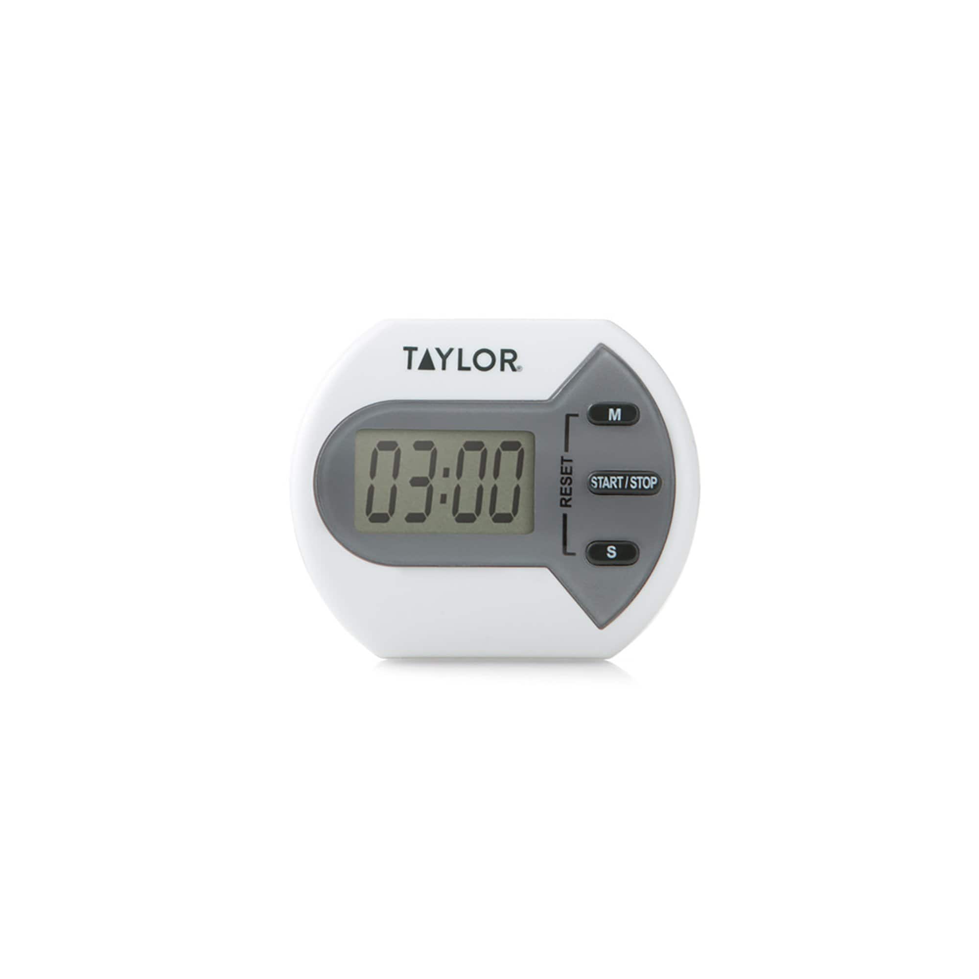 Taylor 5806 Minute & Second Timer w/ 7/100" Digital Readout, White Taylor 5806 Minute & Second Timer w/ 7/100" Digital Readout, White