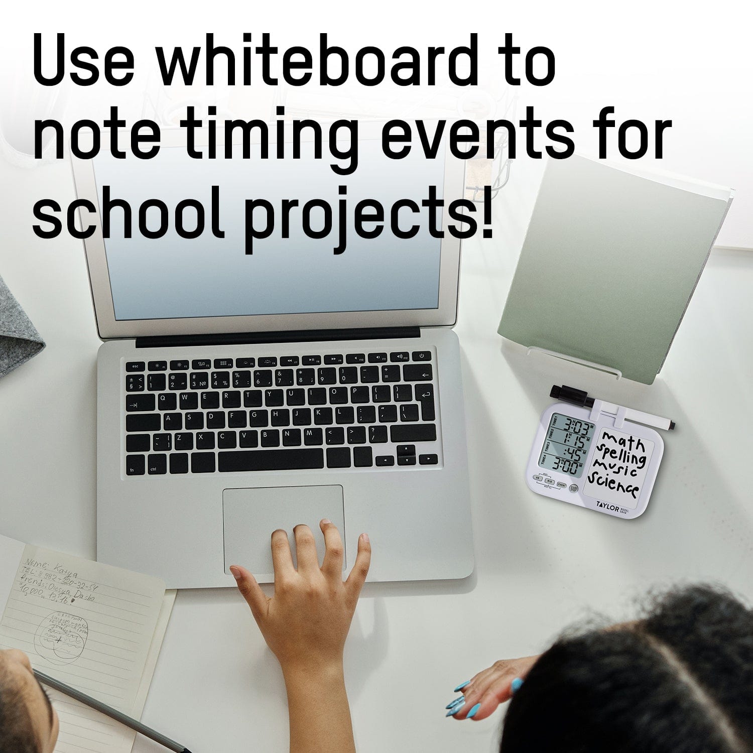 Temporizador de 4 eventos con pizarra