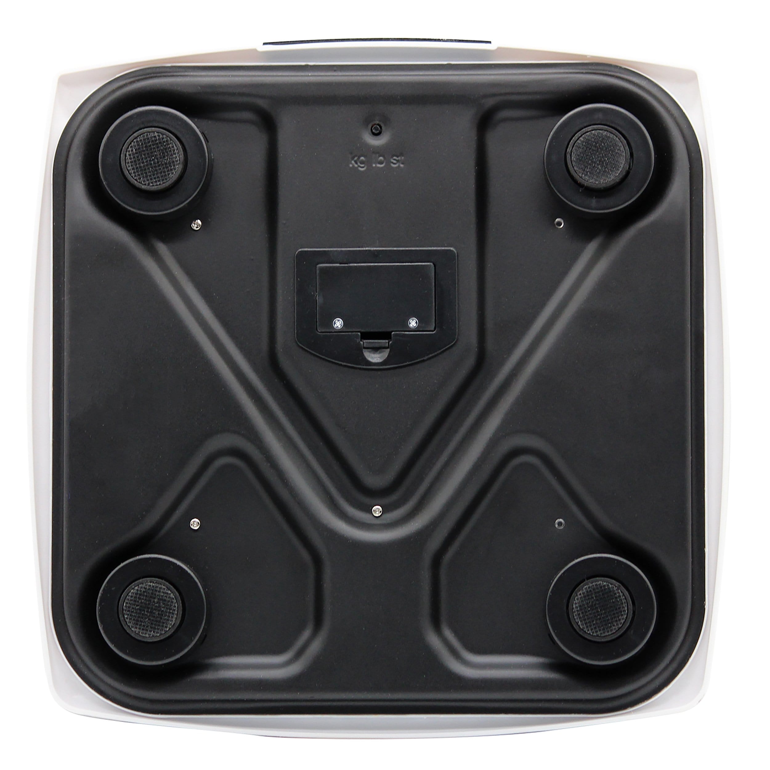 Báscula de baño digital con acabado texturizado en color blanco