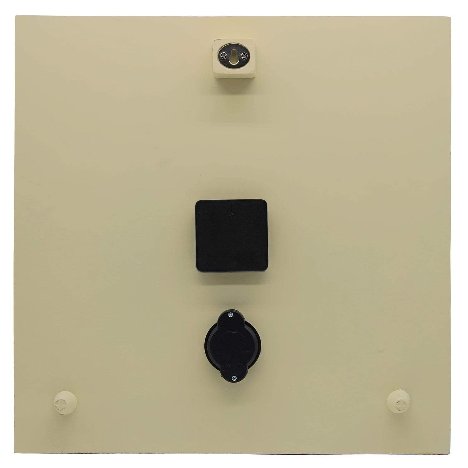 Reloj de madera de haya con forma de flor de 14" y termómetro