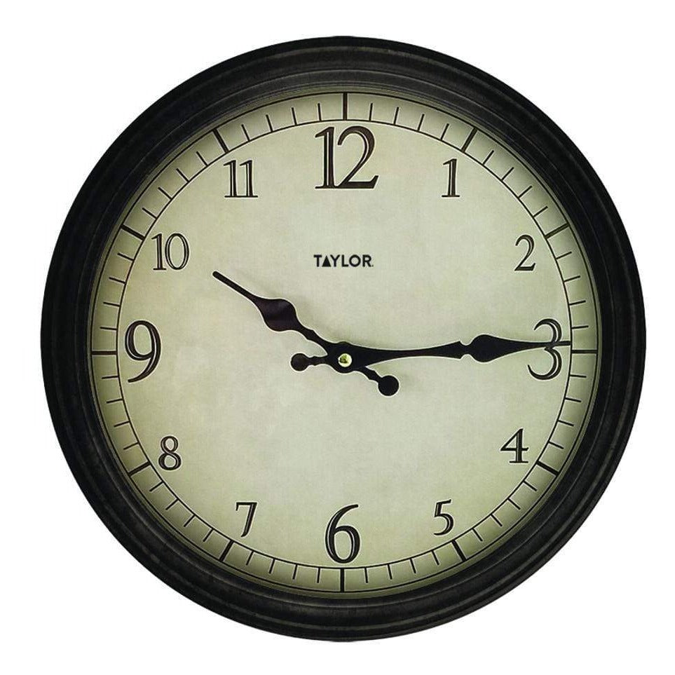 Reloj de metal de 18,5" con acabado antiguo