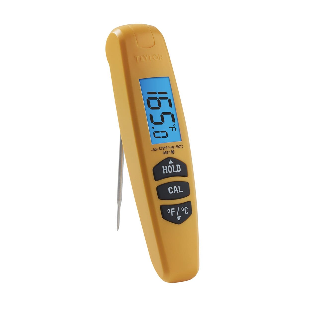 Taylor 1476FDA Digital Thermometer, Folding Probe