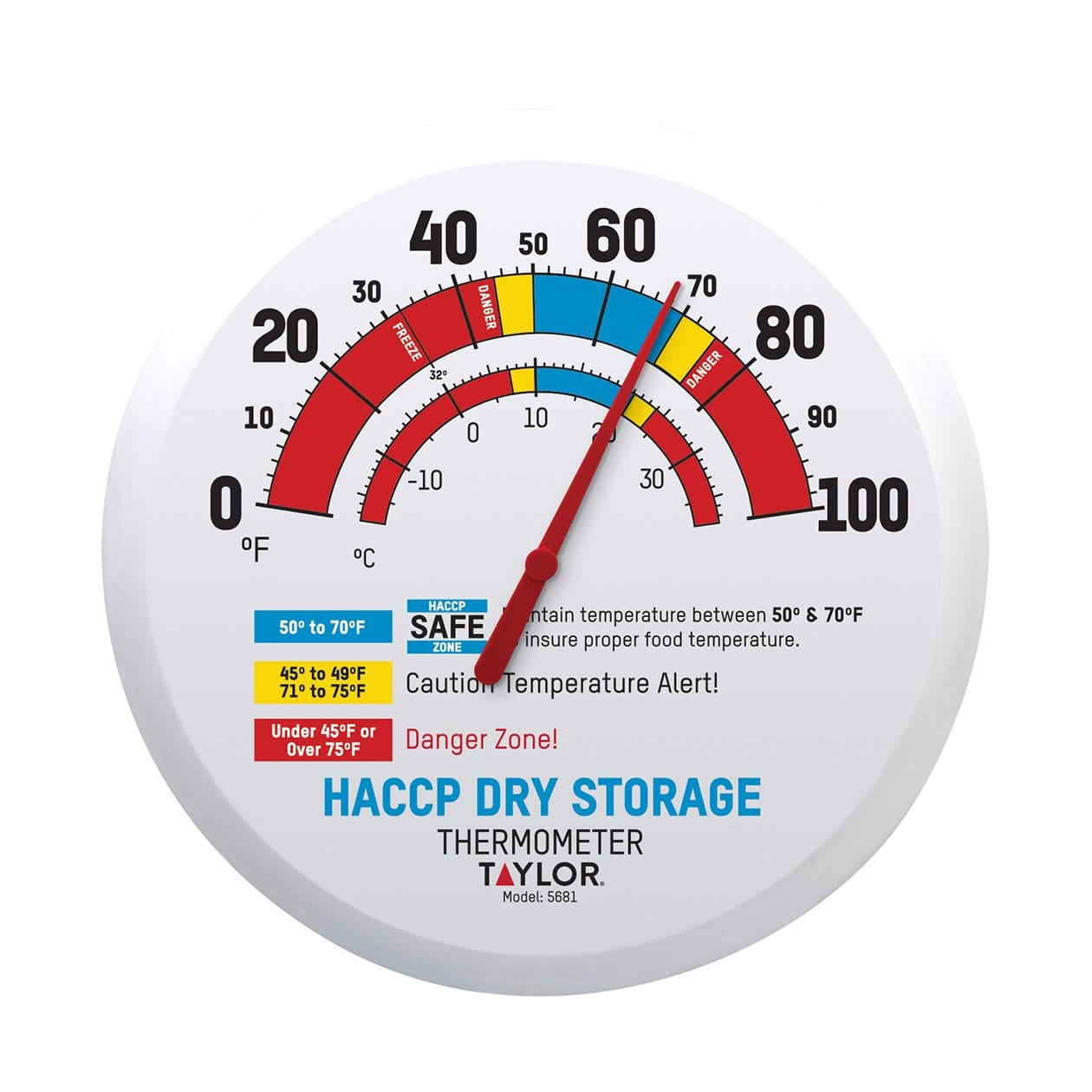 HACCP Prep/Dry Storage 13.25" Thermometer 5681 TAYLOR Food Service Taylor USA