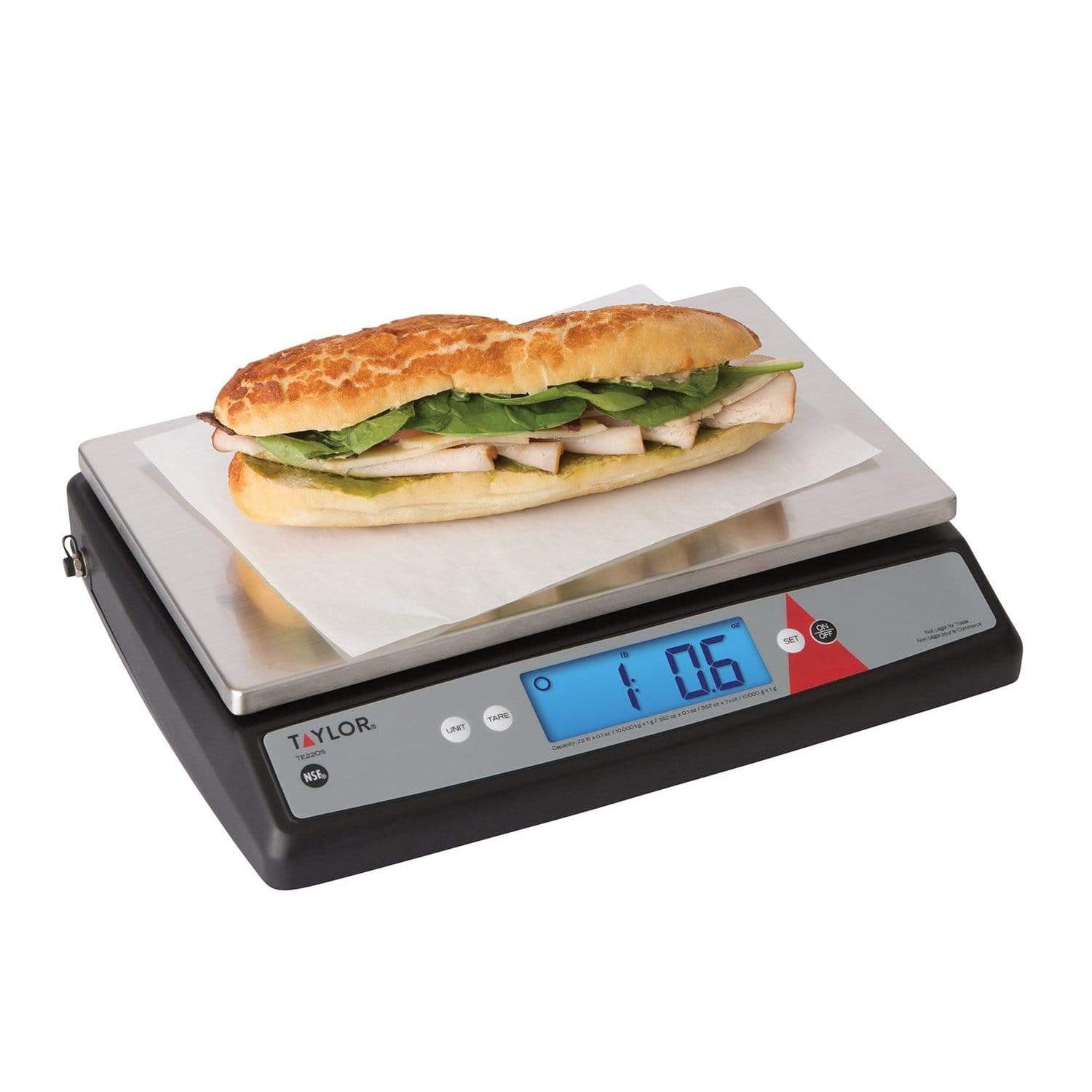 Báscula de cocina con control de porciones digital y plataforma de gran tamaño