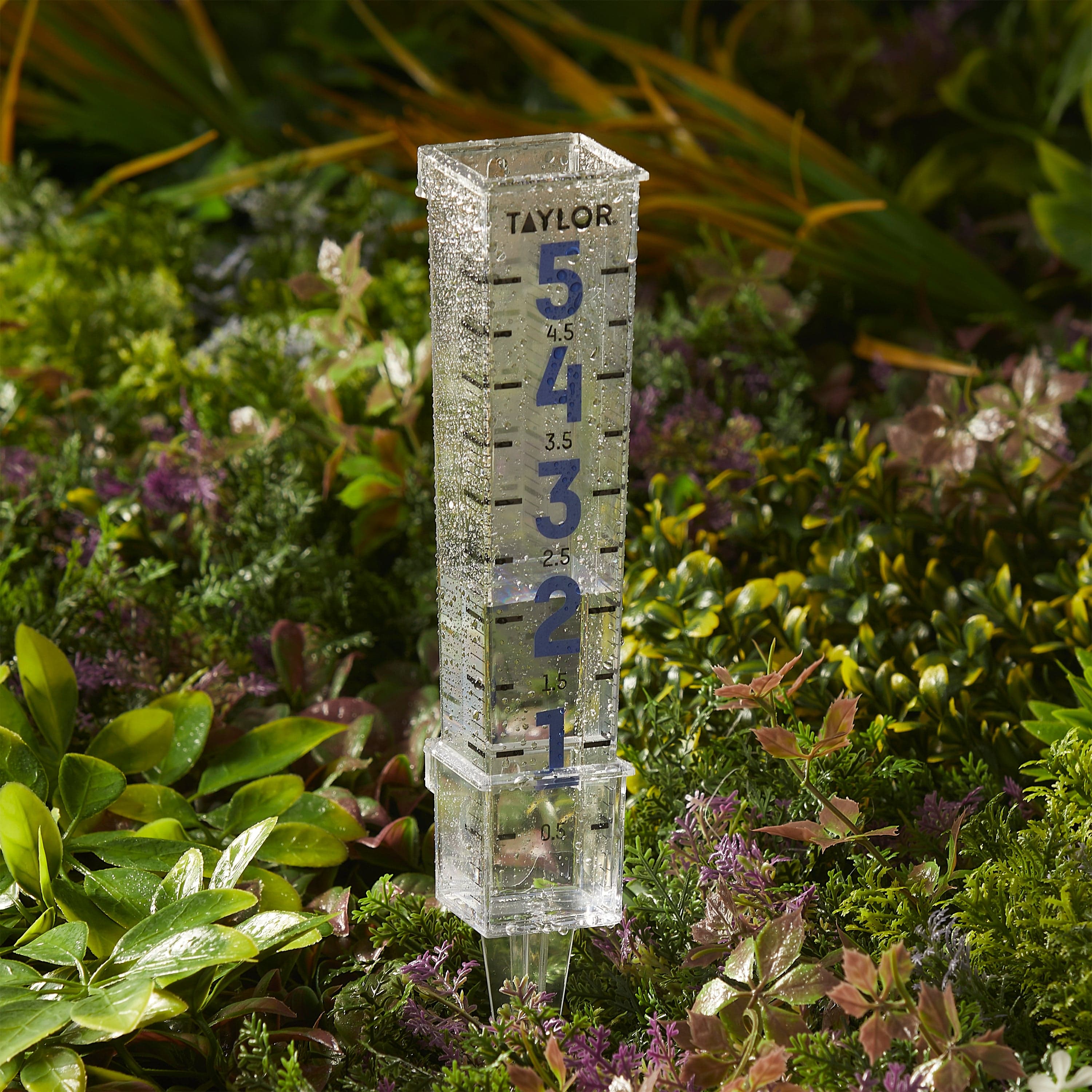 Metallic Numbers Rain Gauge