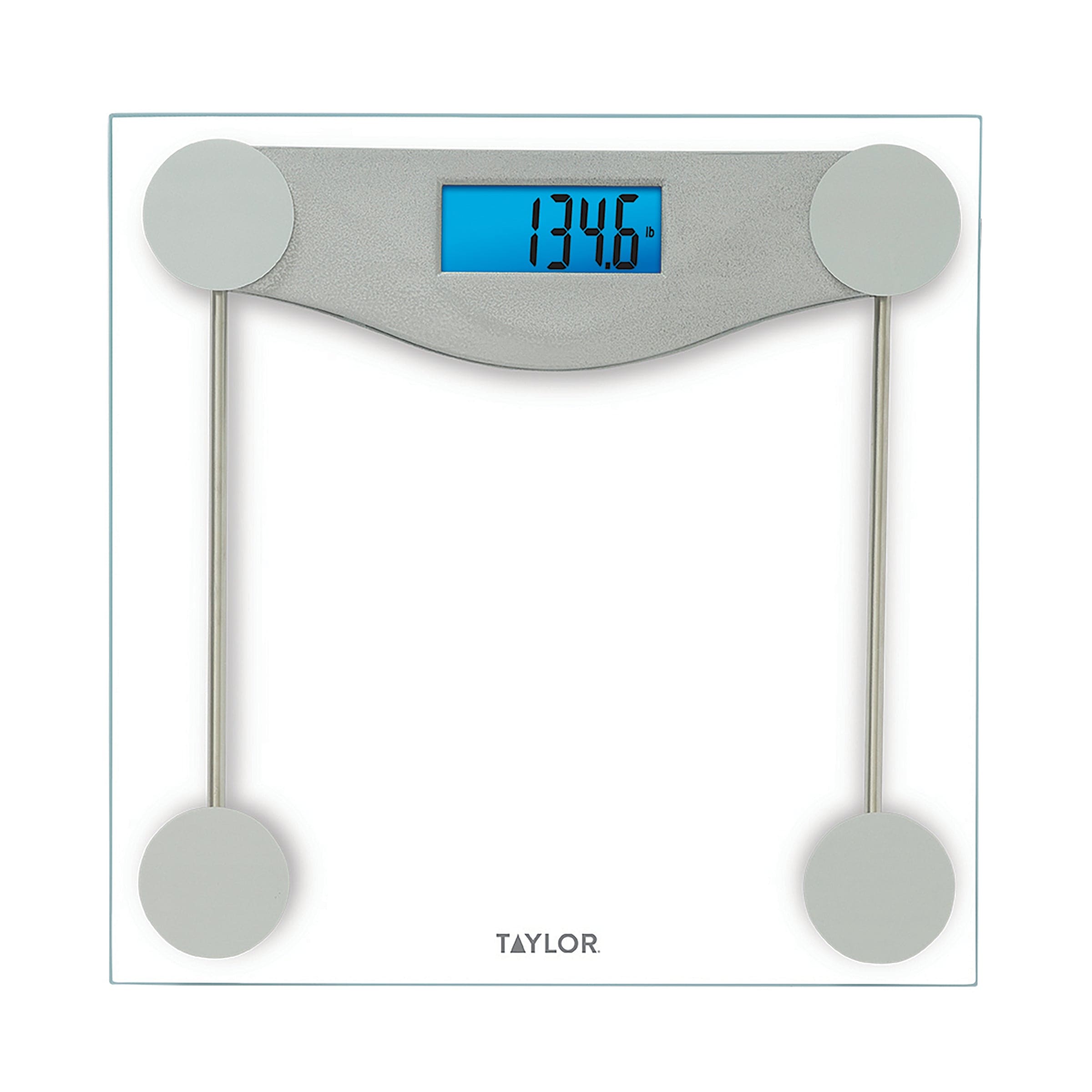 Digital Glass Scale with Clear Metal Accents