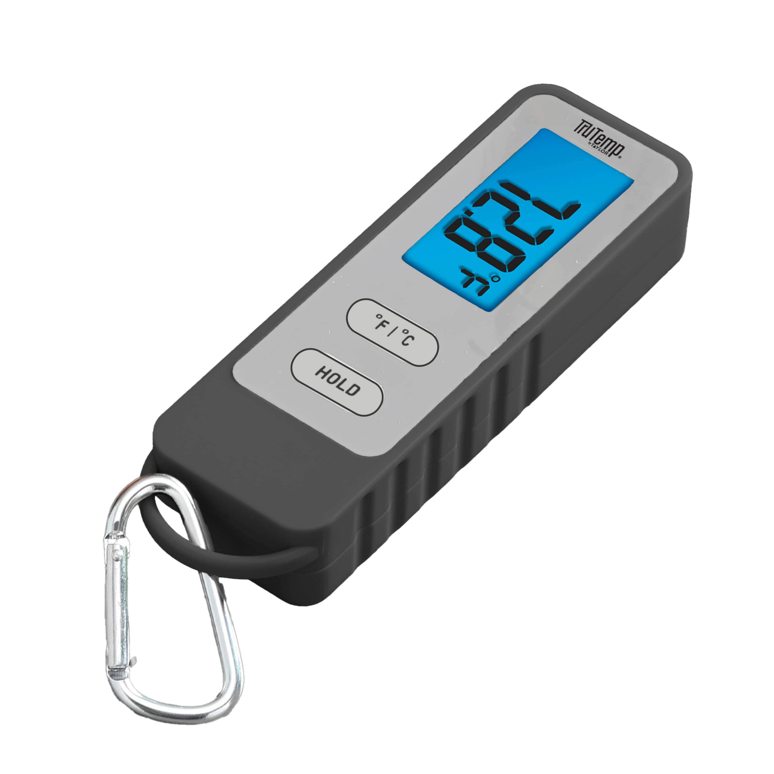 TruTemp Compact Digital Folding Meat Thermometer with Carabiner Clip