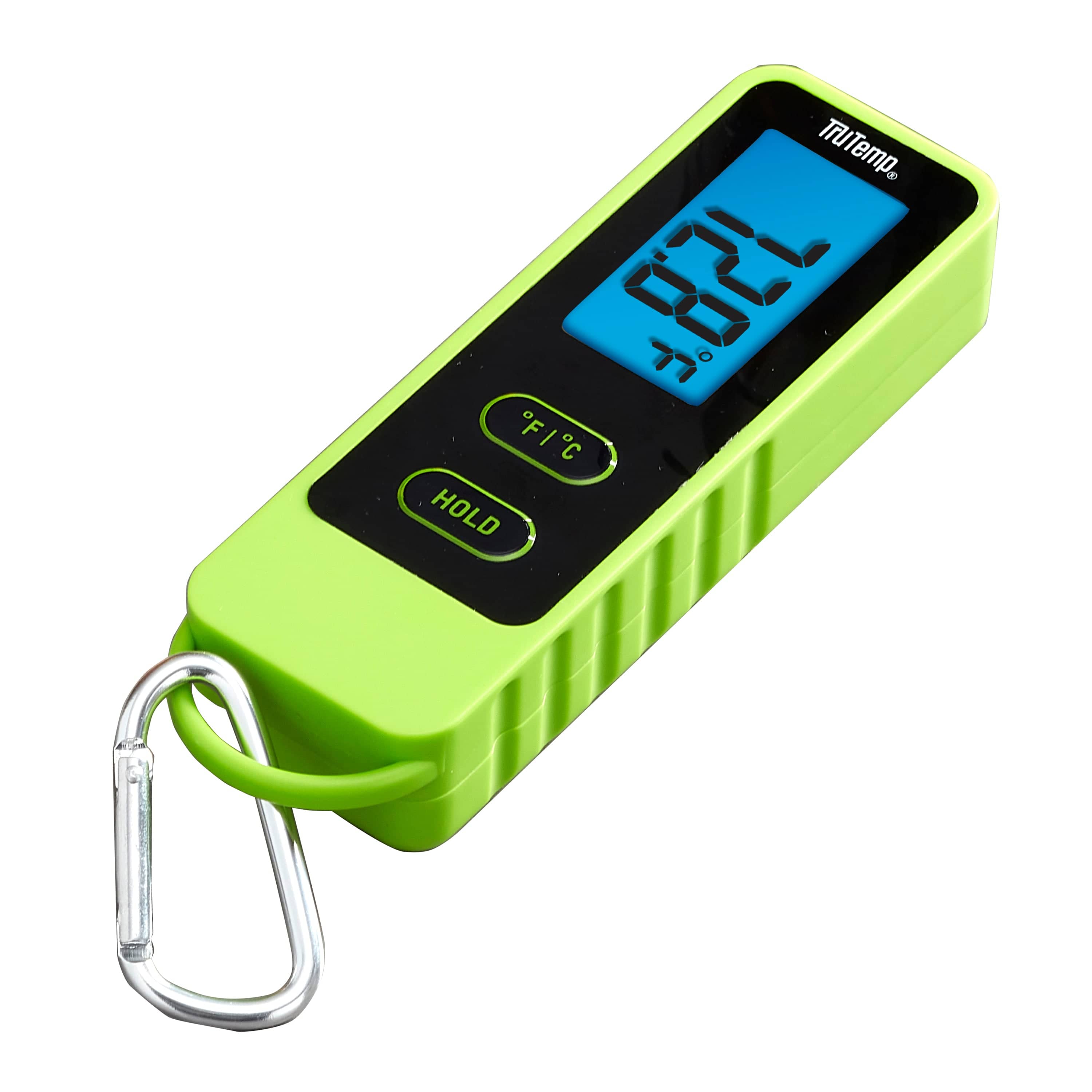 TruTemp Compact Digital Folding Meat Thermometer with Carabiner Clip