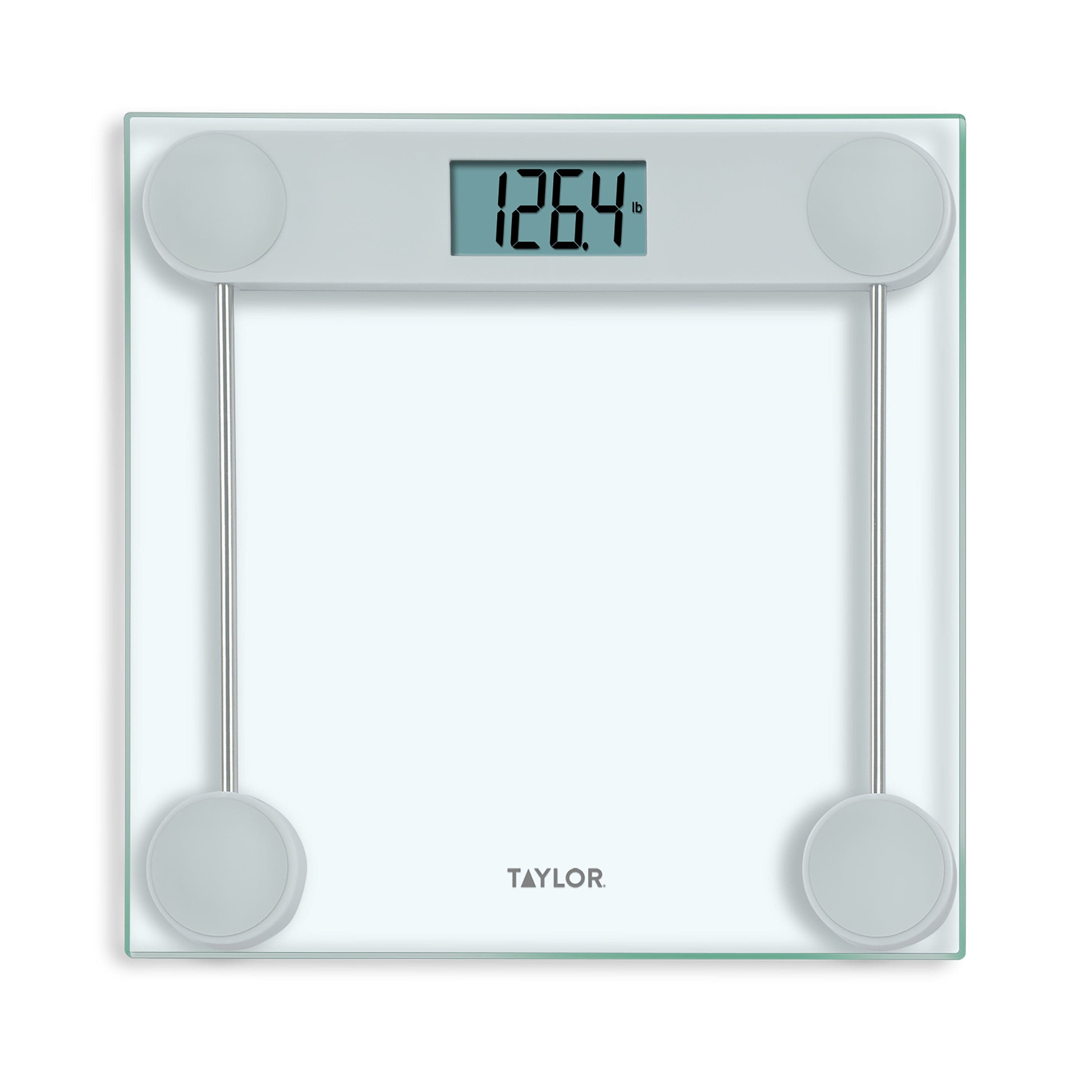 Digital Glass Scale with Clear Metal Accents
