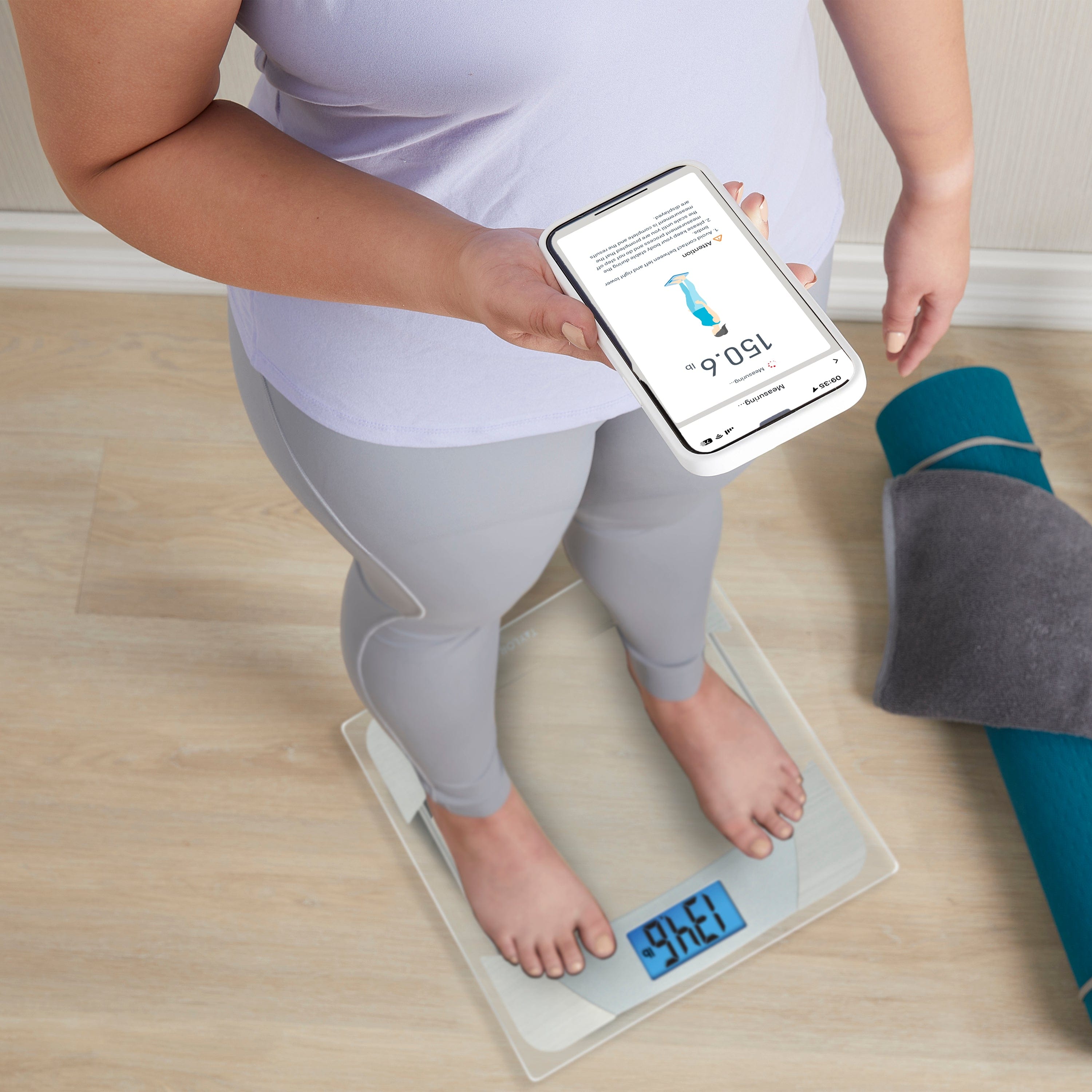 Smart Weight Tracking Scale with Precision Hub App, Clear