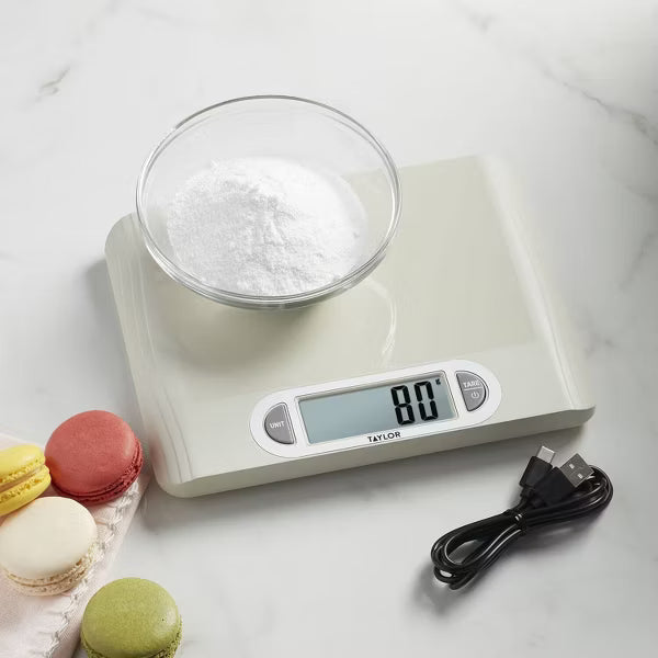 USB Rechargeable 11lb Kitchen Scale