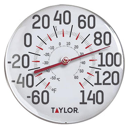 Taylor 1730 IndoorOutdoor Digital Thermometer with Remote Wireless Clock  For Indoor Outdoor Home Black - Office Depot