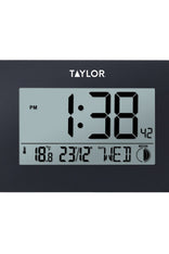 18.5 Bronze Metal Garden Clock with Hygrometer and Thermometer – Taylor USA