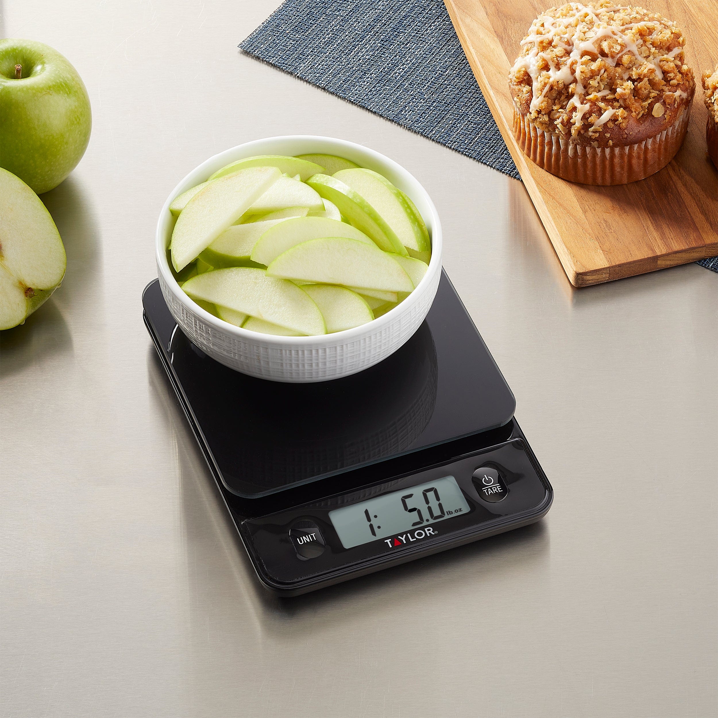 Glass Digital Kitchen Scale, Black Taylor USA