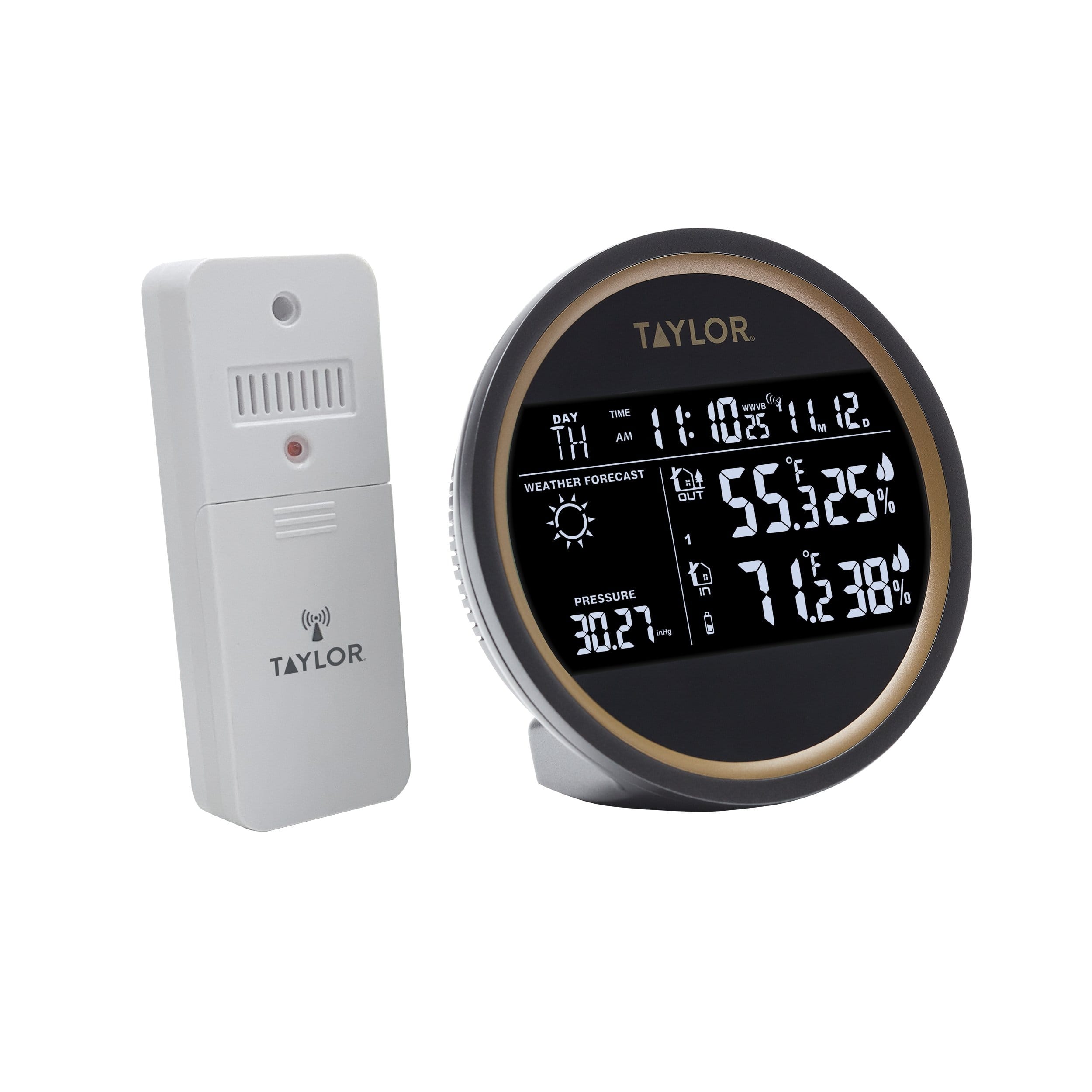 Digital Round Weather Forecaster with LED – Taylor USA