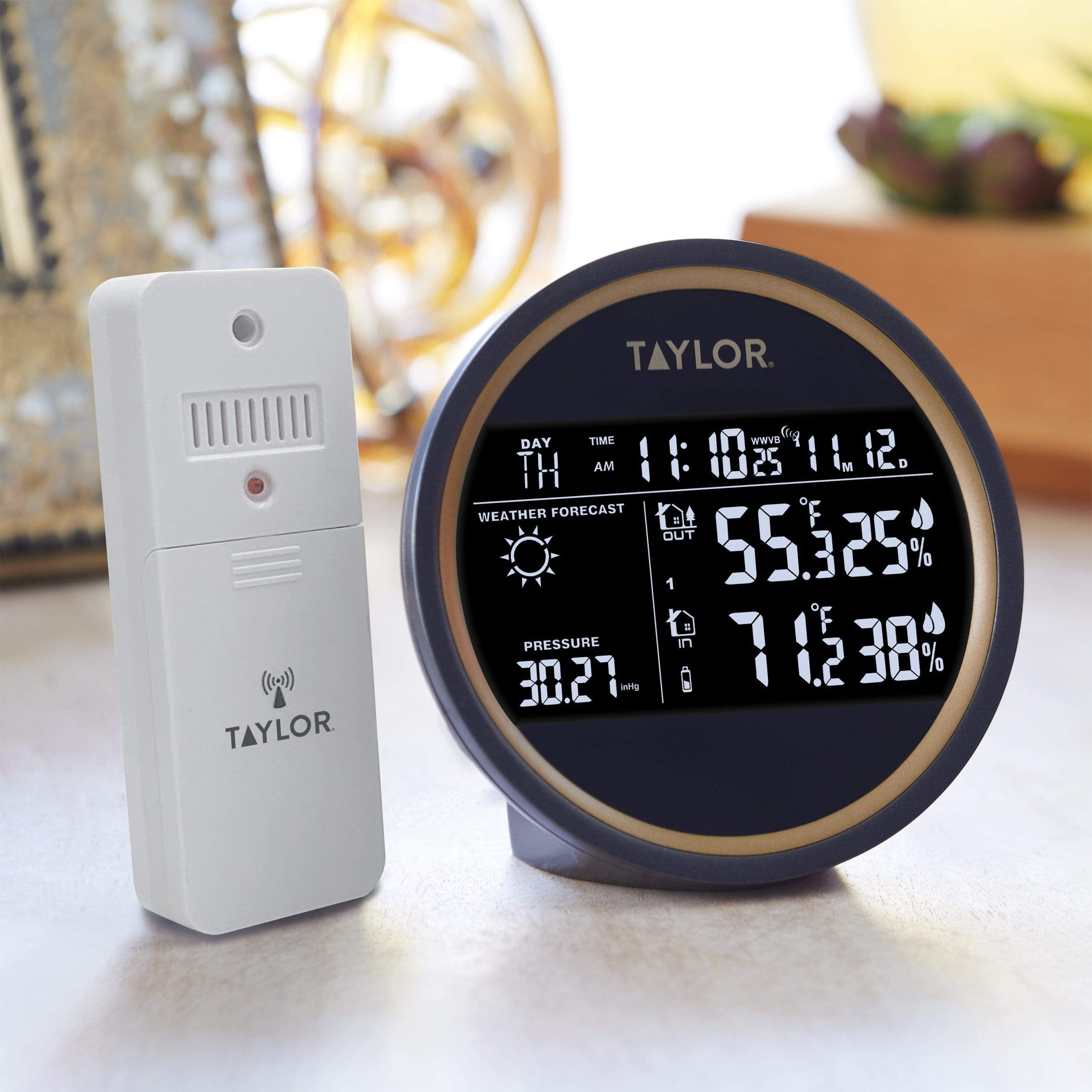 Digital Round Weather Forecaster with LED – Taylor USA