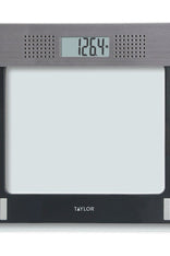 DMI Digital Talking Bathroom Scale, Sleek Tempered Glass, Clinically Accurate Measurements, Large LCD Screen, 440 lb. Weight Capacity