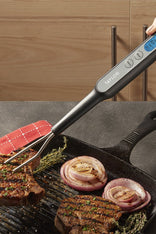 Meat Thermometer Instant Read Grilling Cooking Digital Barbecue Turner Fork