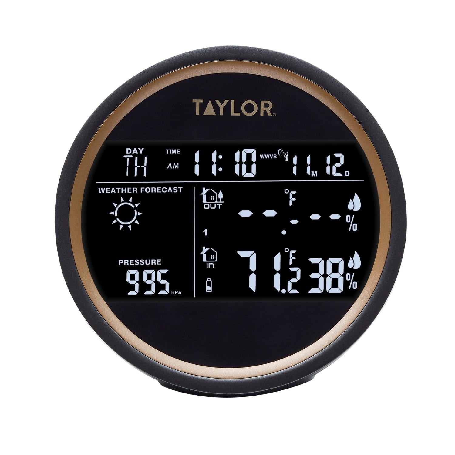 Digital Round Weather Forecaster with LED – Taylor USA